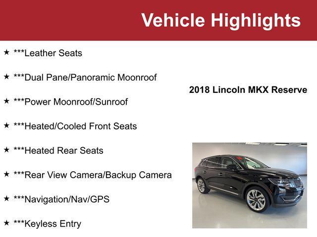 used 2018 Lincoln MKX car, priced at $20,000