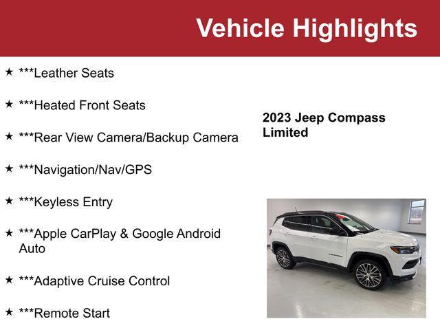 used 2023 Jeep Compass car, priced at $25,500