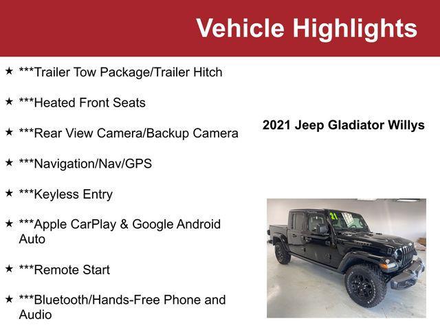 used 2021 Jeep Gladiator car, priced at $30,000