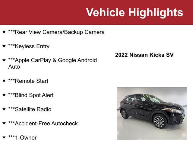 used 2022 Nissan Kicks car, priced at $16,500