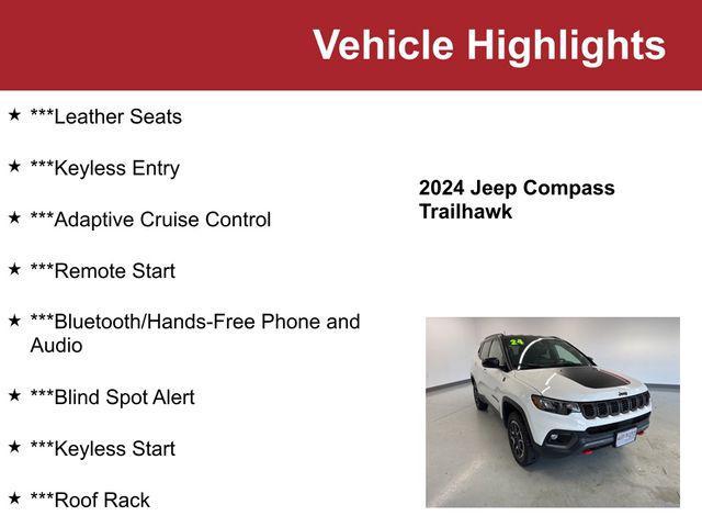 used 2024 Jeep Compass car, priced at $21,500