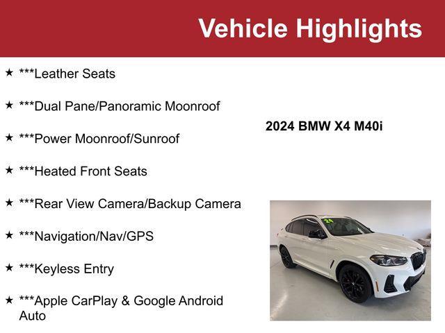 used 2024 BMW X4 car, priced at $55,000