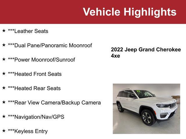 used 2022 Jeep Grand Cherokee 4xe car, priced at $29,500