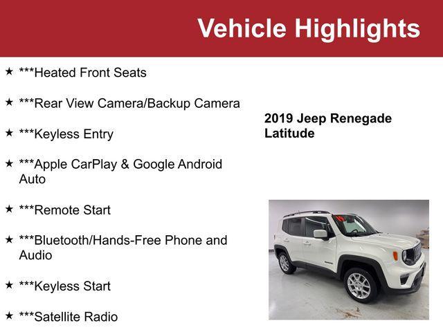 used 2019 Jeep Renegade car, priced at $16,000