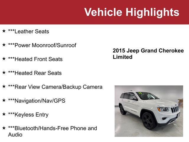 used 2015 Jeep Grand Cherokee car, priced at $10,000