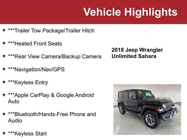 used 2018 Jeep Wrangler Unlimited car, priced at $27,000