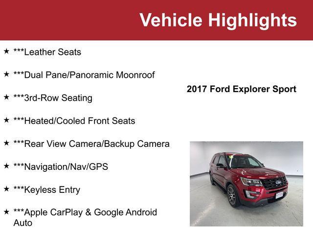 used 2017 Ford Explorer car, priced at $16,500