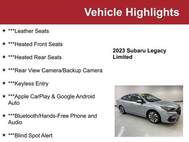 used 2023 Subaru Legacy car, priced at $25,500