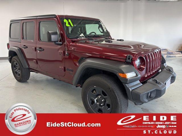 used 2021 Jeep Wrangler Unlimited car, priced at $29,500