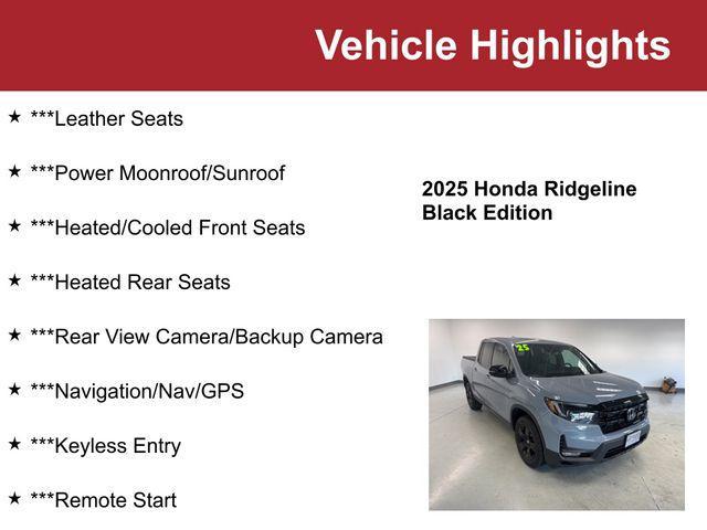 used 2025 Honda Ridgeline car, priced at $39,000