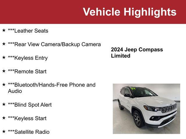 used 2024 Jeep Compass car, priced at $23,000