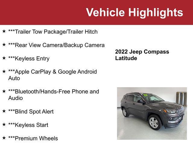 used 2022 Jeep Compass car, priced at $21,500