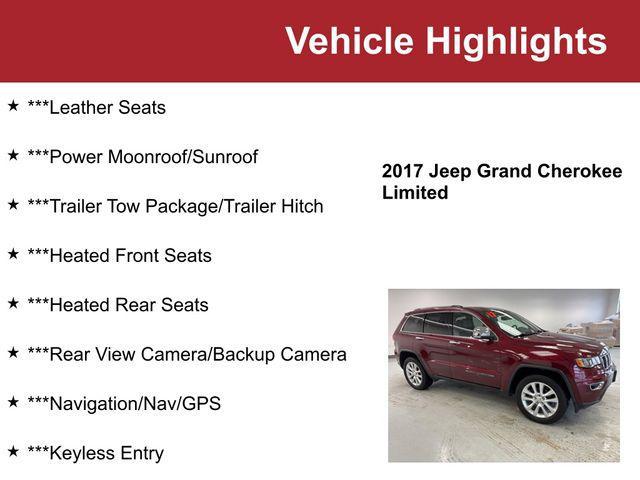 used 2017 Jeep Grand Cherokee car, priced at $15,500