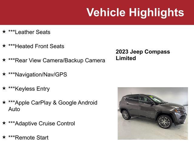 used 2023 Jeep Compass car, priced at $25,000