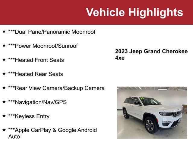 used 2023 Jeep Grand Cherokee 4xe car, priced at $31,500