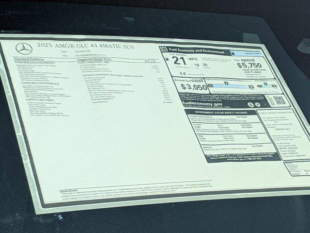 new 2025 Mercedes-Benz AMG GLC 43 car, priced at $75,260