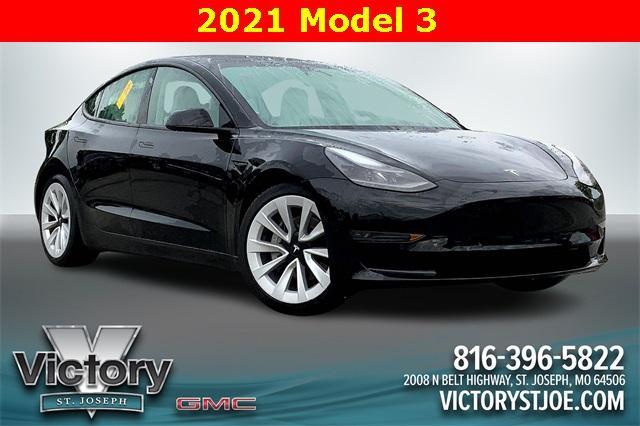 used 2021 Tesla Model 3 car, priced at $18,500