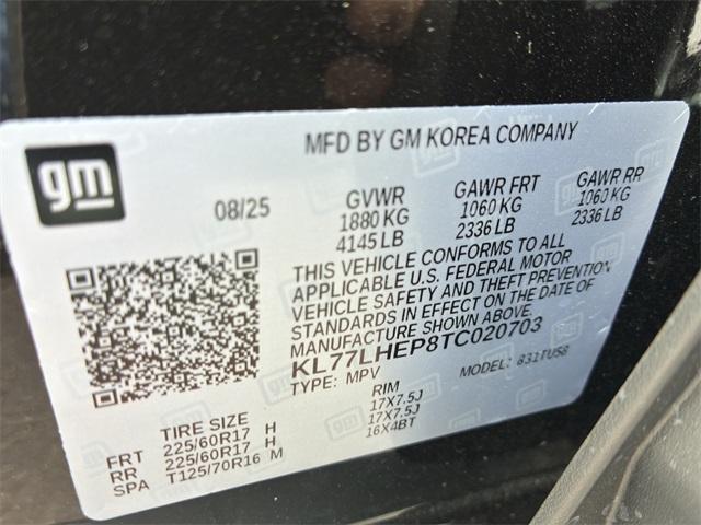 new 2026 Chevrolet Trax car, priced at $25,445