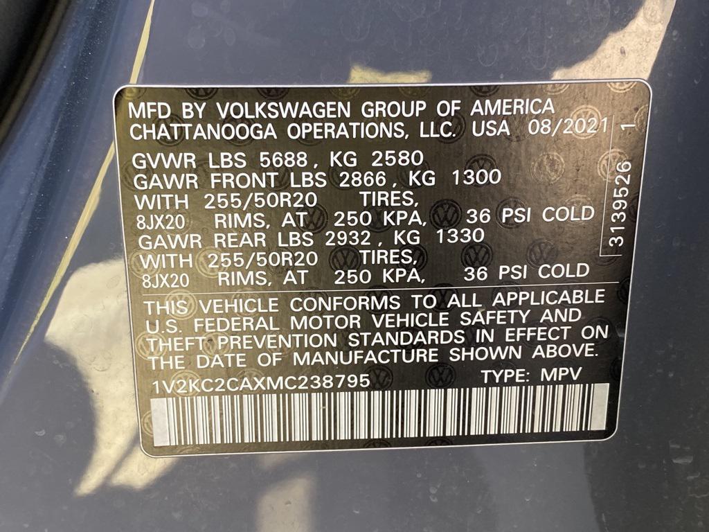 used 2021 Volkswagen Atlas Cross Sport car, priced at $18,793