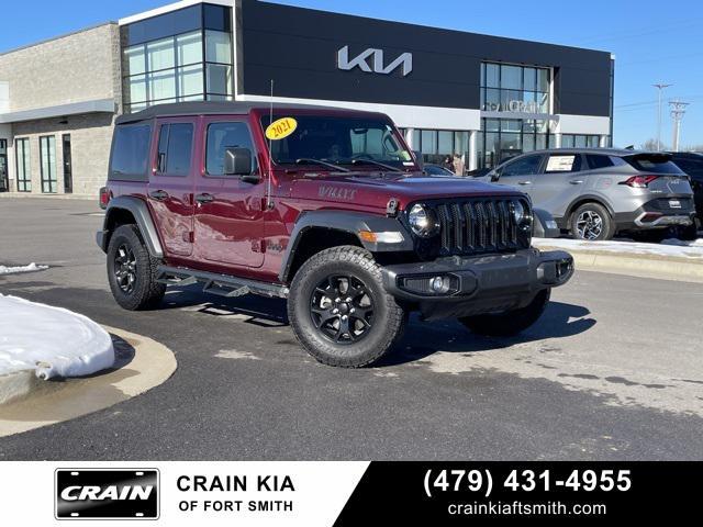 used 2021 Jeep Wrangler Unlimited car, priced at $29,171