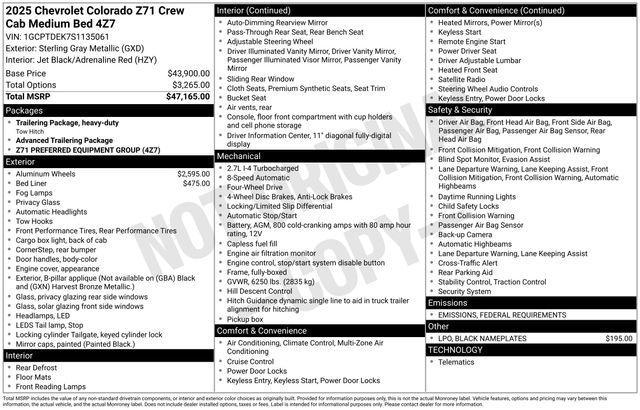 new 2025 Chevrolet Colorado car
