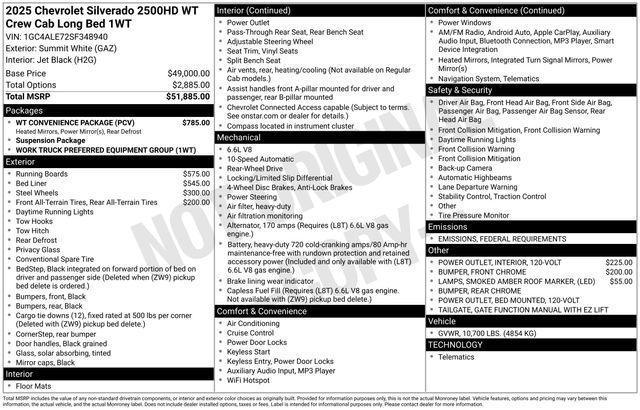 new 2025 Chevrolet Silverado 2500 car, priced at $54,080