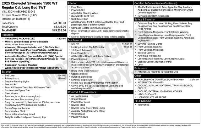 new 2025 Chevrolet Silverado 1500 car, priced at $47,430