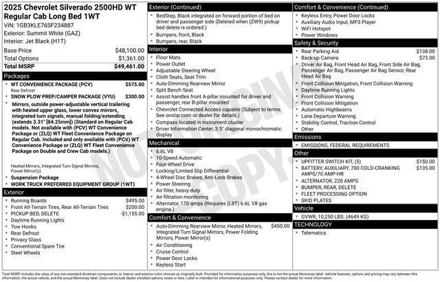 new 2025 Chevrolet Silverado 2500 car, priced at $61,736