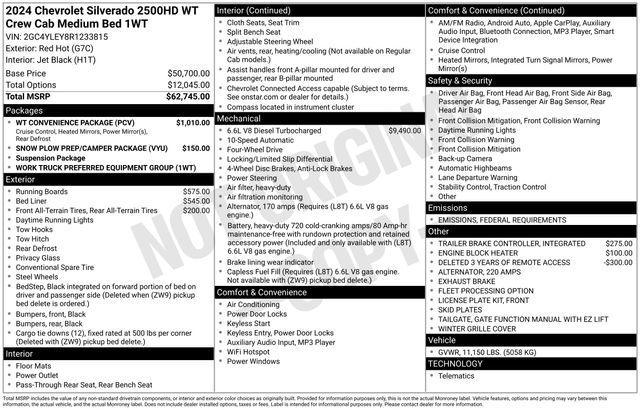 new 2024 Chevrolet Silverado 2500 car, priced at $59,948