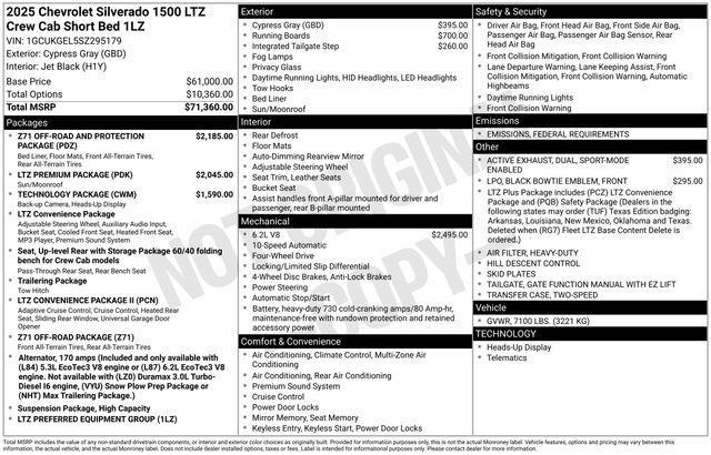 new 2025 Chevrolet Silverado 1500 car, priced at $72,355