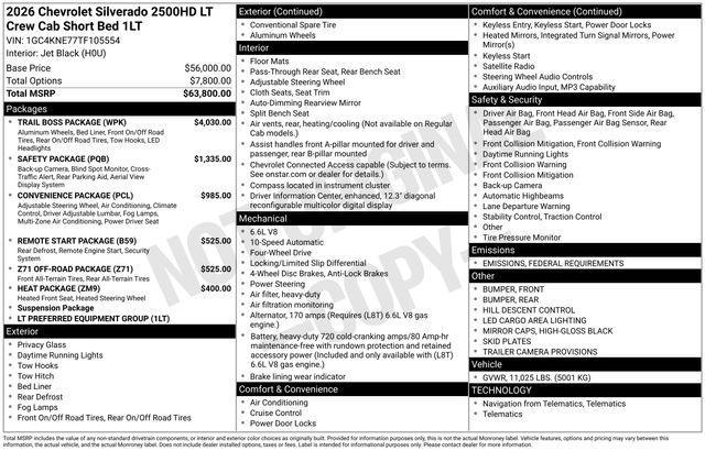 new 2026 Chevrolet Silverado 2500 car