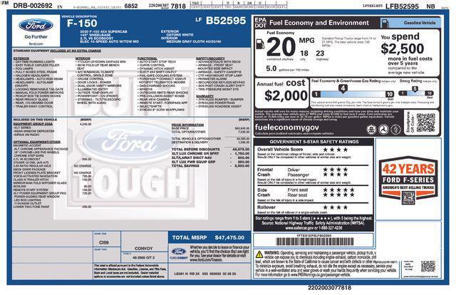 used 2020 Ford F-150 car, priced at $30,827