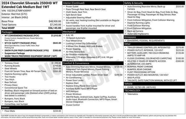 new 2024 Chevrolet Silverado 2500 car, priced at $53,979