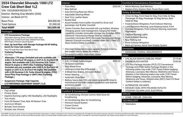 used 2024 Chevrolet Silverado 1500 car, priced at $50,407