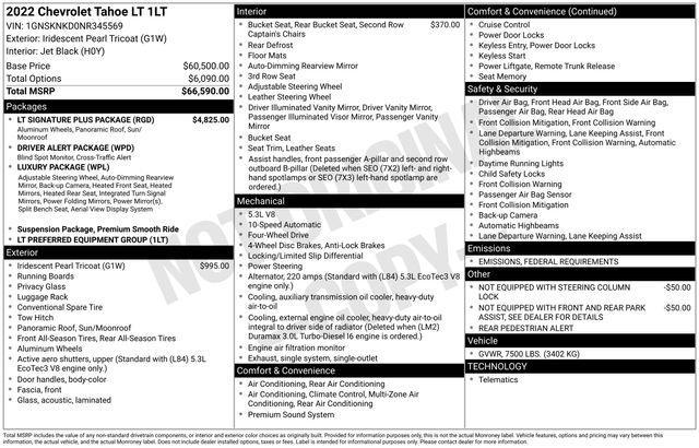 used 2022 Chevrolet Tahoe car
