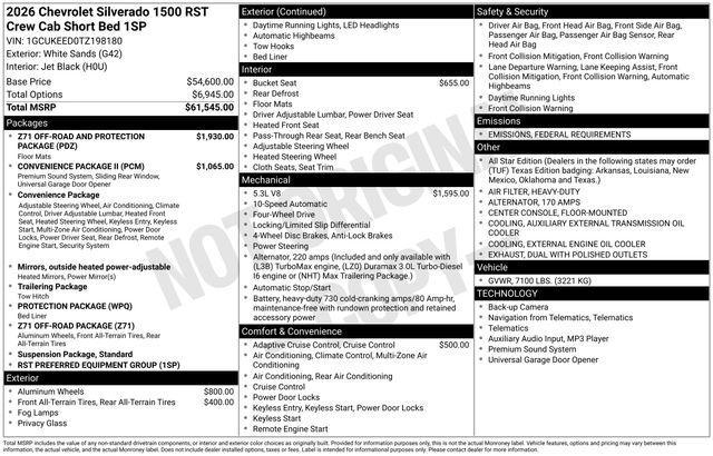 new 2026 Chevrolet Silverado 1500 car, priced at $63,440