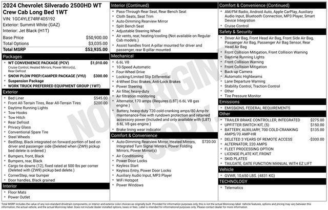 new 2024 Chevrolet Silverado 2500 car, priced at $52,106