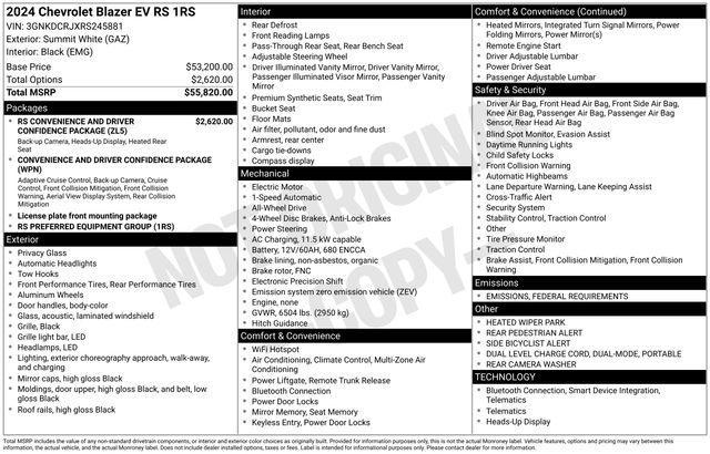 used 2024 Chevrolet Blazer EV car, priced at $31,338