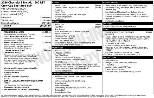 new 2026 Chevrolet Silverado 1500 car, priced at $60,866