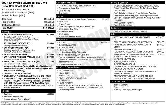 new 2024 Chevrolet Silverado 1500 car, priced at $43,907