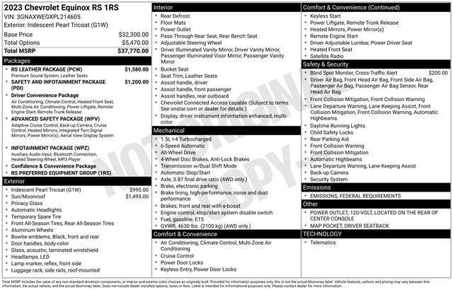 used 2023 Chevrolet Equinox car, priced at $28,058