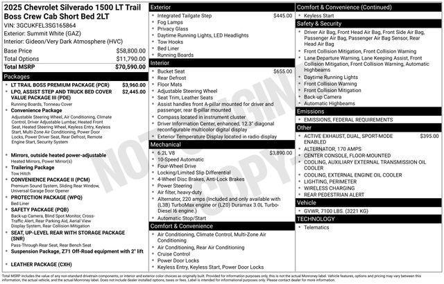 used 2025 Chevrolet Silverado 1500 car, priced at $59,999