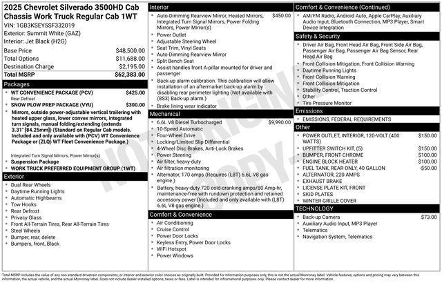 new 2025 Chevrolet Silverado 3500 car, priced at $60,133