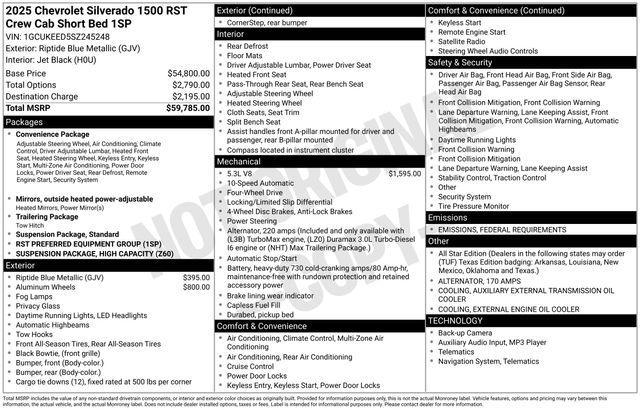 new 2025 Chevrolet Silverado 1500 car, priced at $49,986