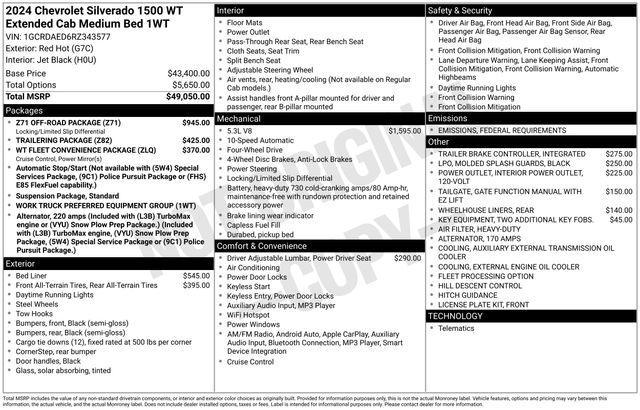 new 2024 Chevrolet Silverado 1500 car, priced at $47,273