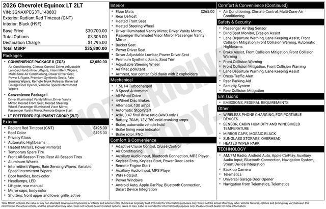 new 2026 Chevrolet Equinox car