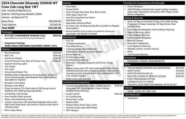 new 2024 Chevrolet Silverado 2500 car, priced at $52,555