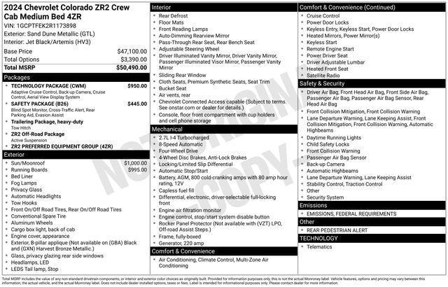 used 2024 Chevrolet Colorado car, priced at $43,557