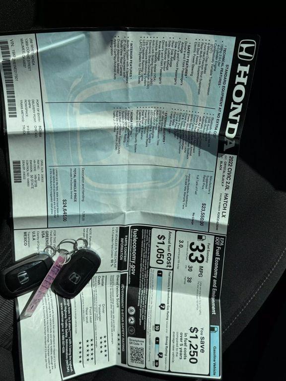 used 2022 Honda Civic car, priced at $20,995
