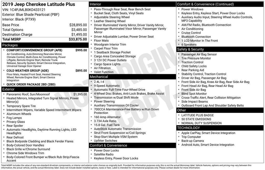 used 2019 Jeep Cherokee car